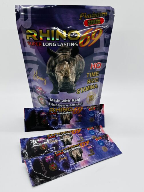 Rhino..,69.,. Honey,,. BlueBerry Flavor 12 Count For Men