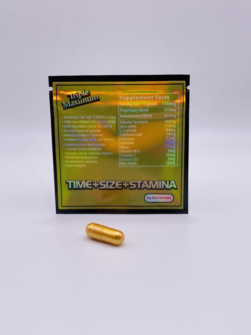 Wild Gold 1750mg Triple Maximum Male Enhancement Pill - Image 2